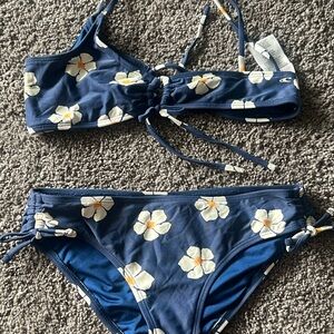 Billabong Kids Swim Bikini - Blue with White Floral